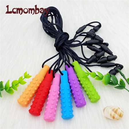 3PCS Sensory Chew Necklace A Sensory Oral Aid Teether Toy for Autism, Hyperactivity, Infant Breastfeeding or Special Needs