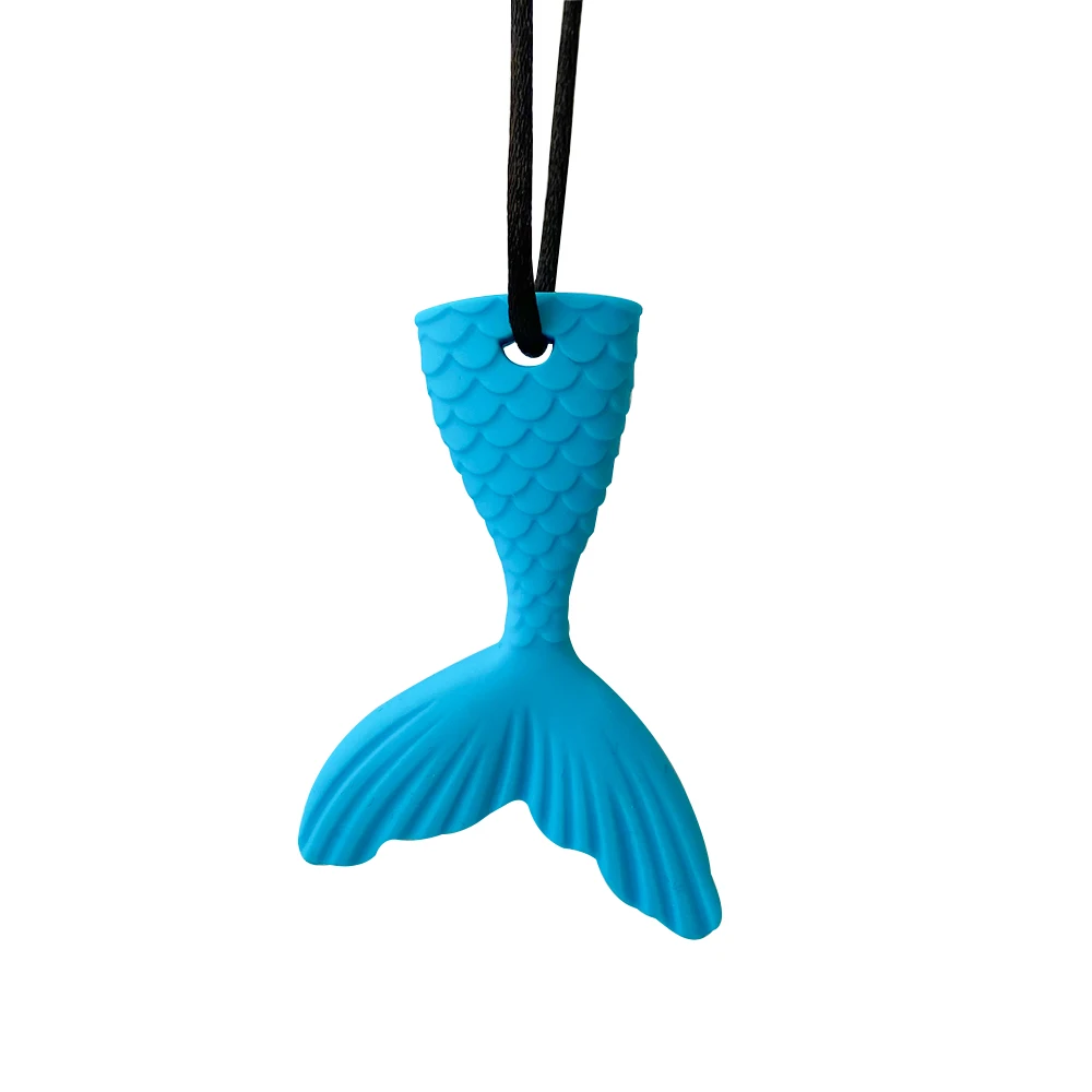 1pcs Silicone Teether Kids Chew Necklace Sensory Chewy Pendant Oral Motor Toys Therapy Tools for Autism ADHD chidren's goods - Image 28