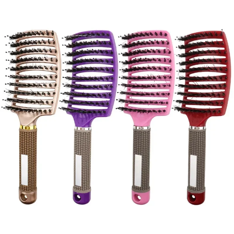 Hairbrush Bristle Nylon Women Wet Curly Detangle Hair Brush Hair Brushes Scalp Massage Comb for Salon Hairdressing Styling Tools - Image 5