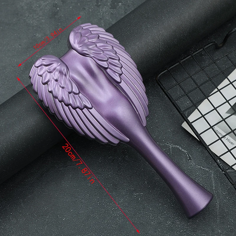 Hair Detangler Brush - Detangling Brush for Thick Hair with Soft Bristles, Angel Wing Design, & Long Handle - Water Resistant - Image 4