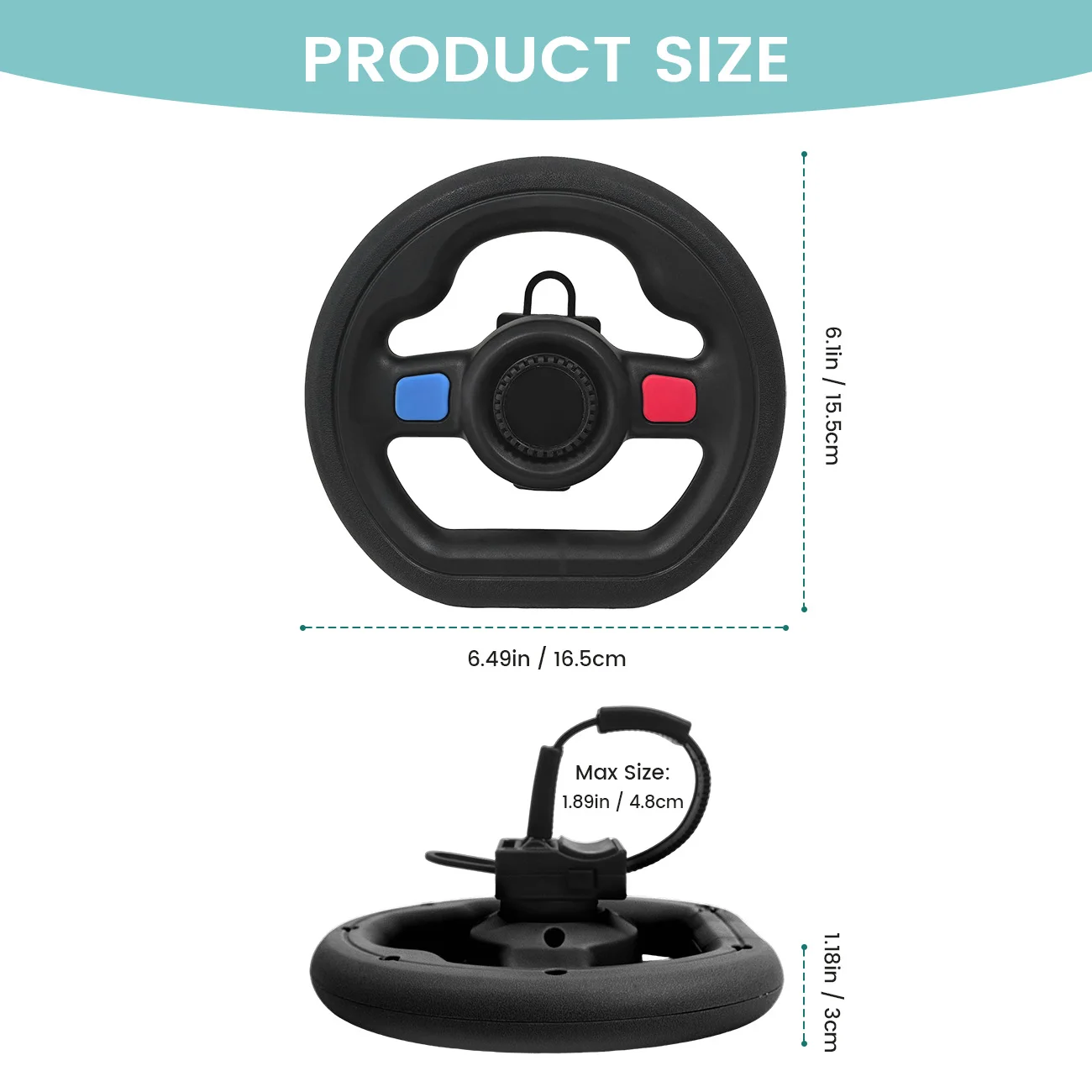 Baby Stroller Steering Wheel Toy, Musical Simulation Driving Toy with Horn Sound, Adjustable Mount 360° Rotatable Toddler Preten - Image 14