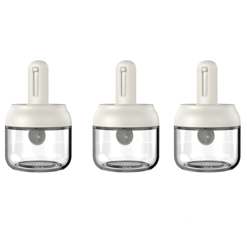 1/3 pcs Glass Seasoning Bottle With Telescopic Spoon Household Kitchen Salt Storage Box Leak Proof and Moisture-proof - Image 7