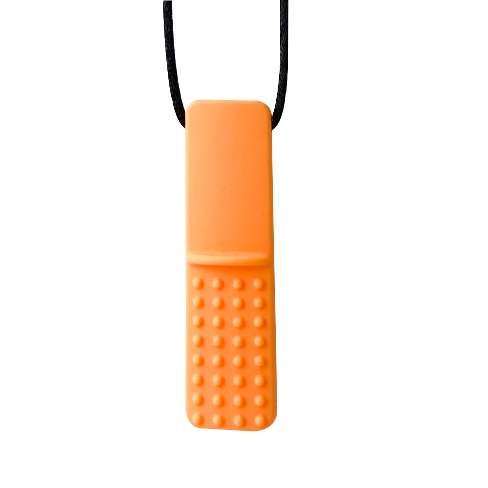 1pcs Silicone Teether Kids Chew Necklace Sensory Chewy Pendant Oral Motor Toys Therapy Tools for Autism ADHD chidren's goods - Image 7