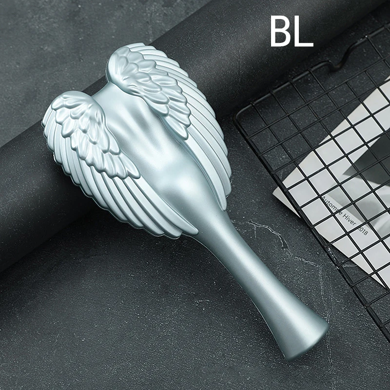 Hair Detangler Brush - Detangling Brush for Thick Hair with Soft Bristles, Angel Wing Design, & Long Handle - Water Resistant - Image 7