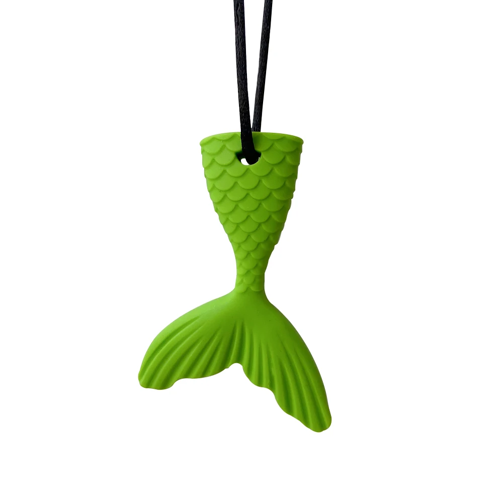 1pcs Silicone Teether Kids Chew Necklace Sensory Chewy Pendant Oral Motor Toys Therapy Tools for Autism ADHD chidren's goods - Image 29