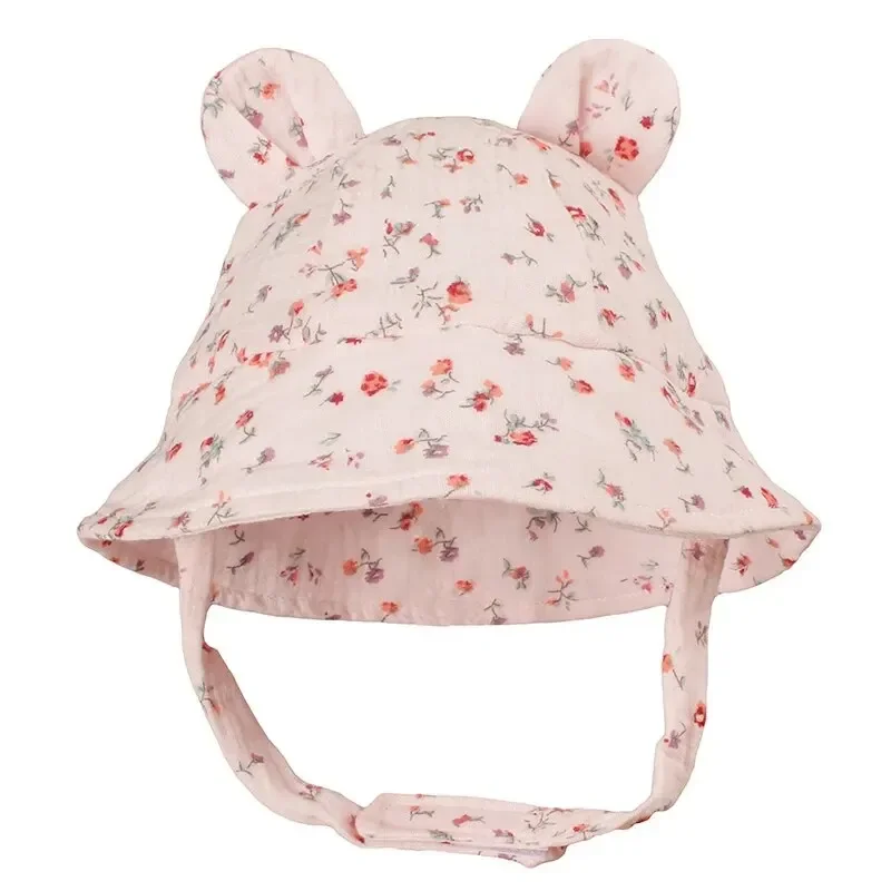 2026 Newborn Boys Girls Bucket Hat Summer Kids Toddler Panama Cap 0 to 12 Months Soft Cotton Baby Sun Hat With Ears Cute Bunny - Image 5