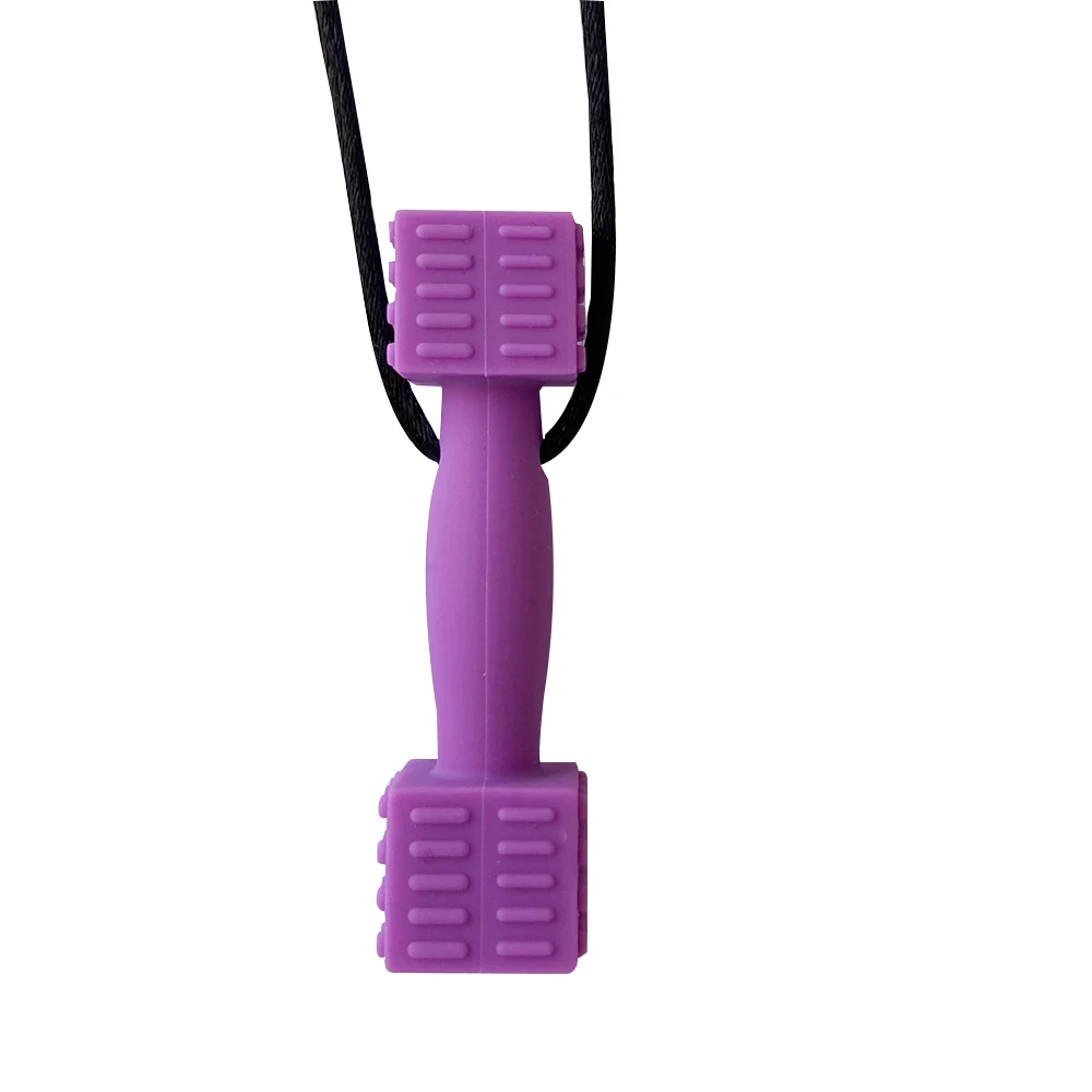 1pcs Silicone Teether Kids Chew Necklace Sensory Chewy Pendant Oral Motor Toys Therapy Tools for Autism ADHD chidren's goods - Image 21