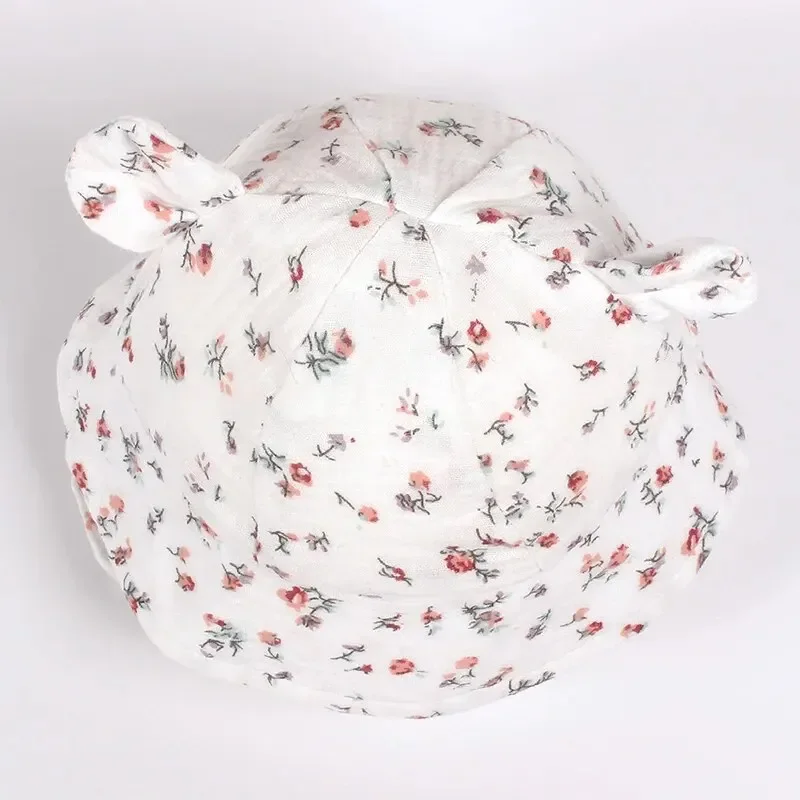 2026 Newborn Boys Girls Bucket Hat Summer Kids Toddler Panama Cap 0 to 12 Months Soft Cotton Baby Sun Hat With Ears Cute Bunny - Image 11
