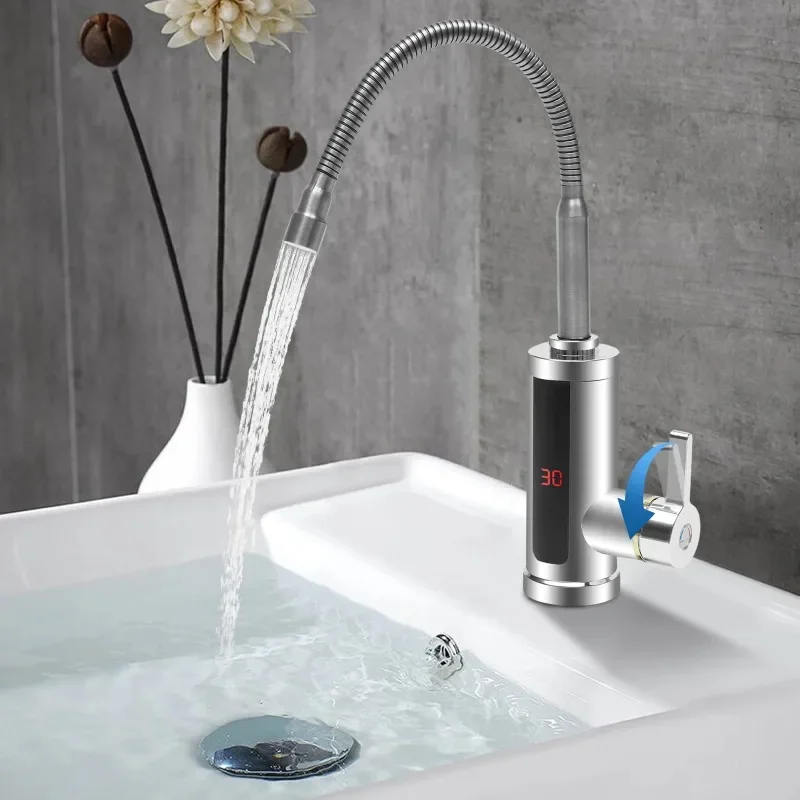 3000W Instant Electric LCD Faucet Instant Tap 360° Fast Heater Heating Hot/Cold Water Supply for Bathroom Kitchen - Image 3