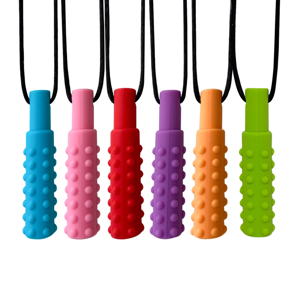 3PCS Sensory Chew Necklace A Sensory Oral Aid Teether Toy for Autism, Hyperactivity, Infant Breastfeeding or Special Needs - Image 5