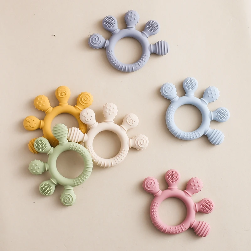 1pc Silicone Teether Food Grade Baby 0-12 Toys Teething Ring Sensory Toys for Toddlers Silicone Animal Soothing Toys Accessories - Image 34