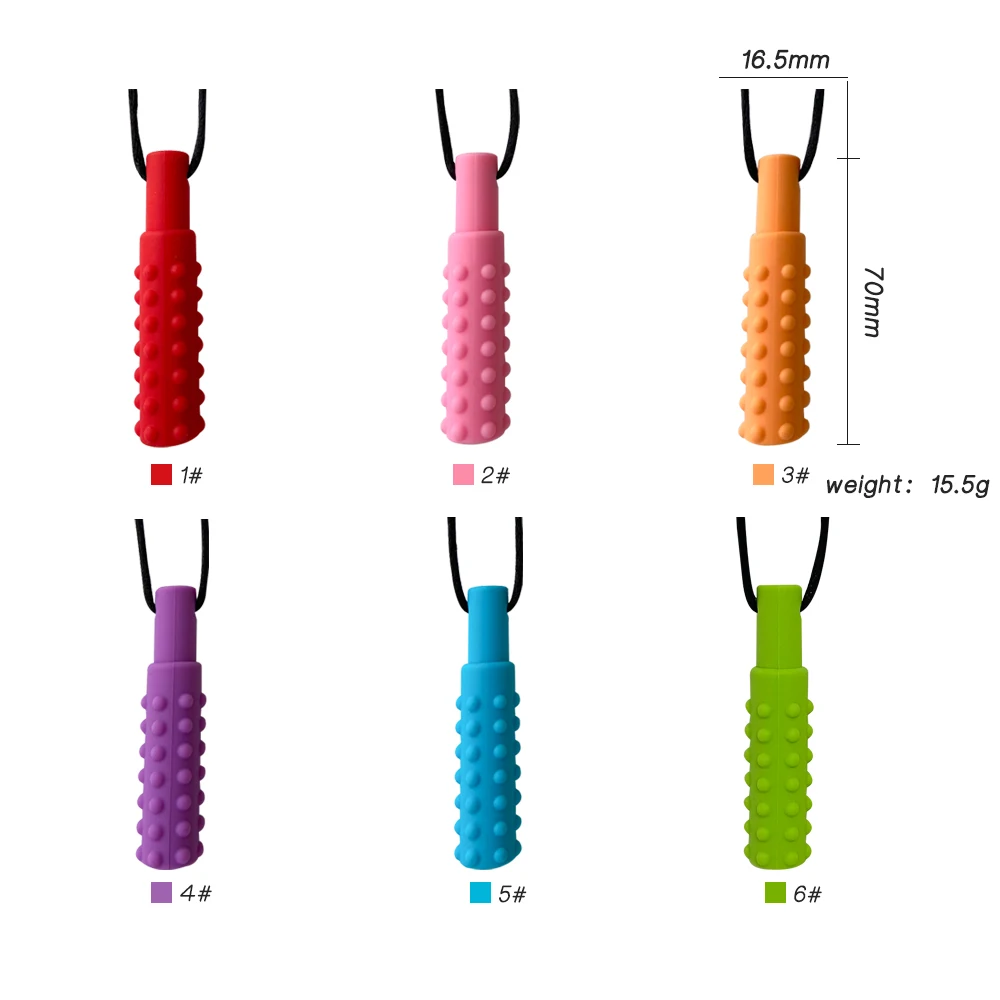 3PCS Sensory Chew Necklace A Sensory Oral Aid Teether Toy for Autism, Hyperactivity, Infant Breastfeeding or Special Needs - Image 6