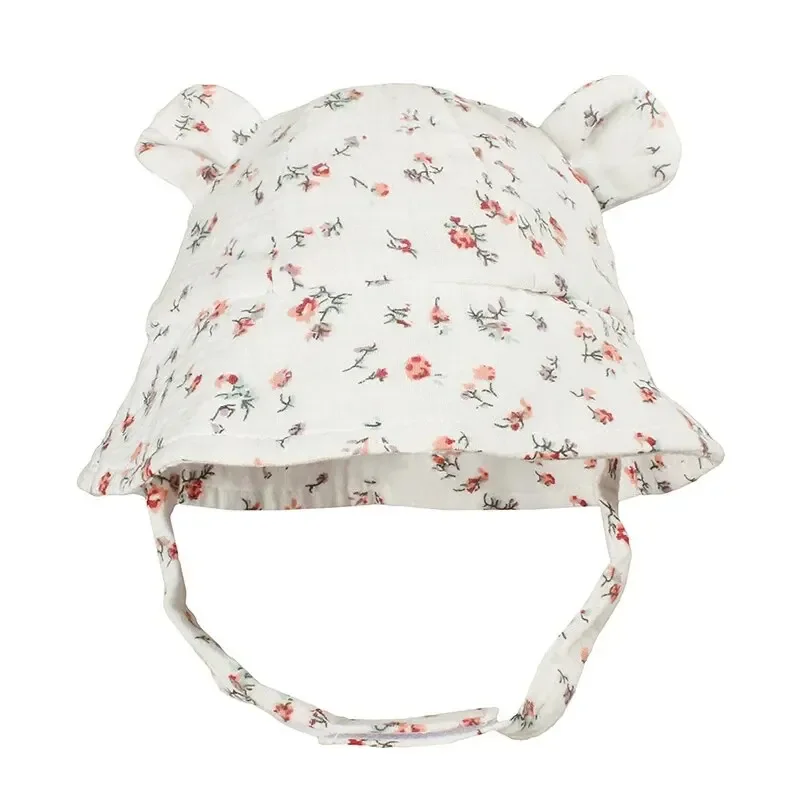 2026 Newborn Boys Girls Bucket Hat Summer Kids Toddler Panama Cap 0 to 12 Months Soft Cotton Baby Sun Hat With Ears Cute Bunny - Image 9