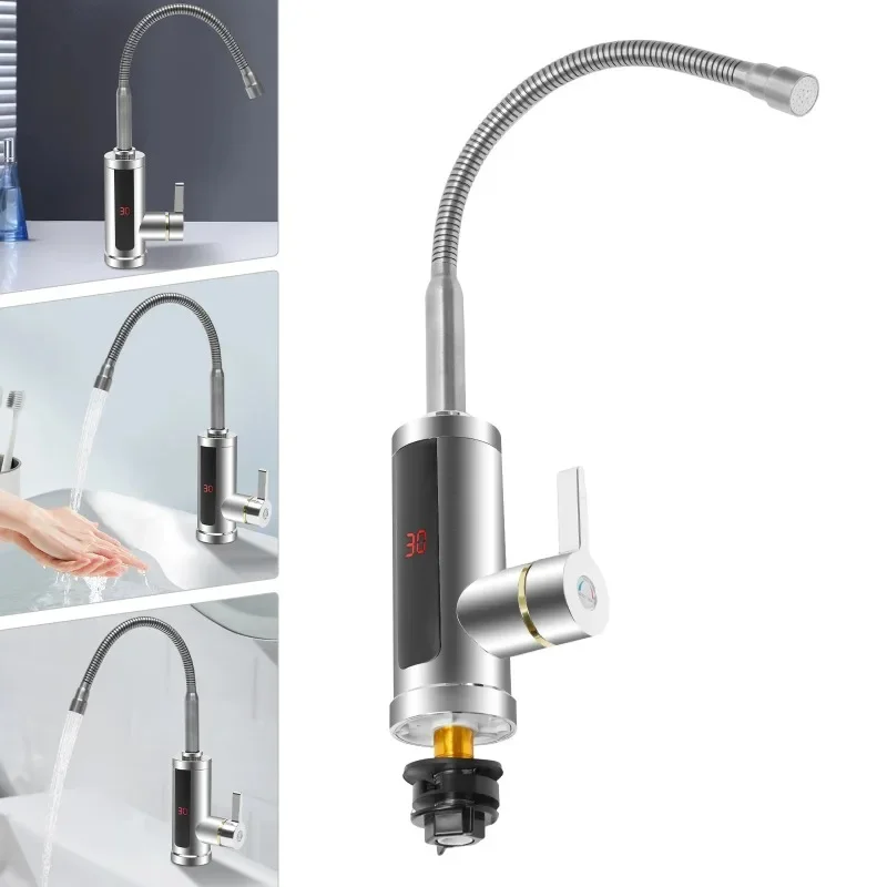 3000W Instant Electric LCD Faucet Instant Tap 360° Fast Heater Heating Hot/Cold Water Supply for Bathroom Kitchen - Image 4