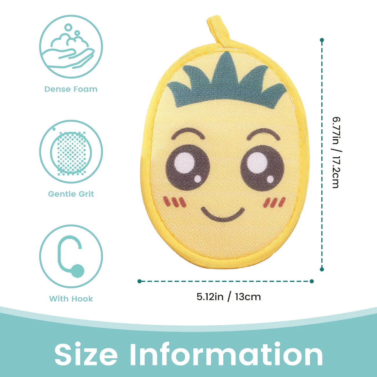 2-in-1 Cute Dinosaur Bath Flower & Scrub Cloth - 3-Second Lathering Shower Puff Skin-Friendly Double-Sided Exfoliating Bath - Image 5