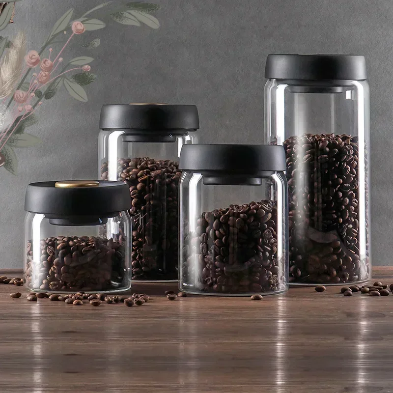 Economic 500ml Vacuum Sealed Jug Coffee Beans Glass Airtight Canister Food Grains Candy Keep Fresh Storage Kitchen Accessories - Image 22