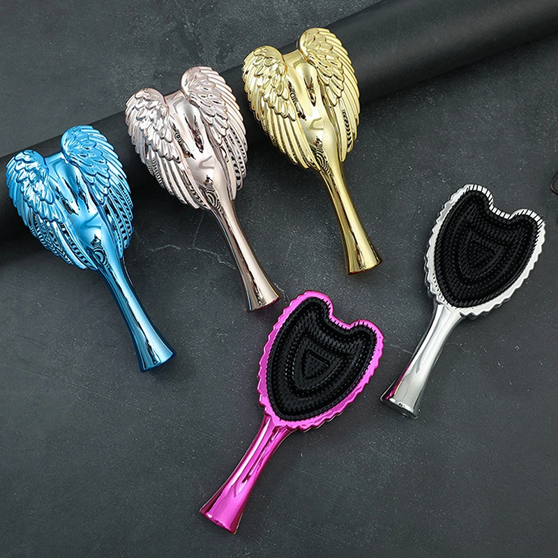 Hair Detangler Brush - Detangling Brush for Thick Hair with Soft Bristles, Angel Wing Design, & Long Handle - Water Resistant - Image 2