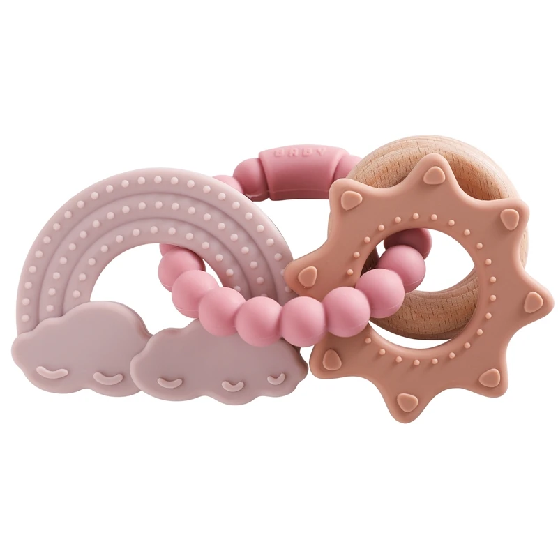 1pc Silicone Teether Food Grade Baby 0-12 Toys Teething Ring Sensory Toys for Toddlers Silicone Animal Soothing Toys Accessories - Image 22