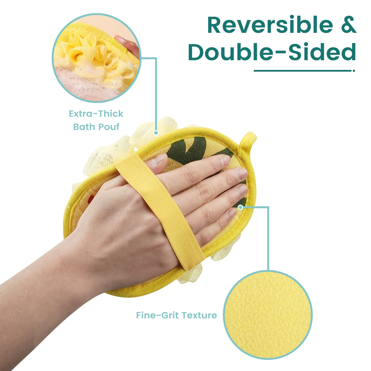 2-in-1 Cute Dinosaur Bath Flower & Scrub Cloth - 3-Second Lathering Shower Puff Skin-Friendly Double-Sided Exfoliating Bath - Image 6