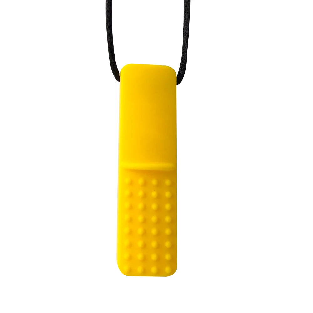 1pcs Silicone Teether Kids Chew Necklace Sensory Chewy Pendant Oral Motor Toys Therapy Tools for Autism ADHD chidren's goods - Image 8