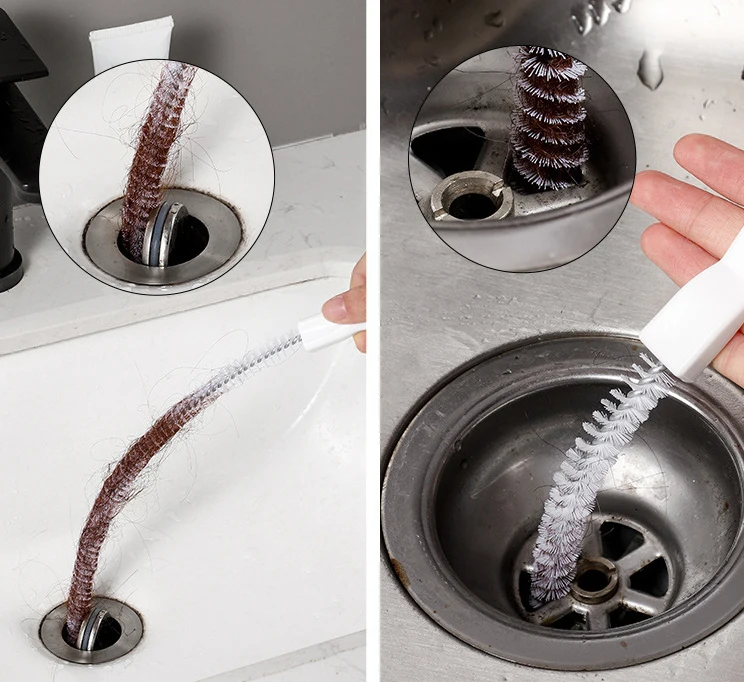 Pipe Dredging Brush Bathroom Hair Sewer Sink Cleaning Brush Drain Cleaner Flexible Cleaner Kitchen Clog Plug Hole Remover Tool - Image 9