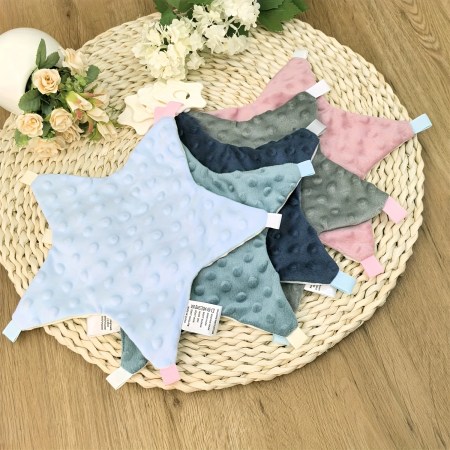Tag Security Blankets for Babies, Soft Small Loveys for Girls, Baby Comforter Sensory Blanket, Great Gifts for Birthday Baby