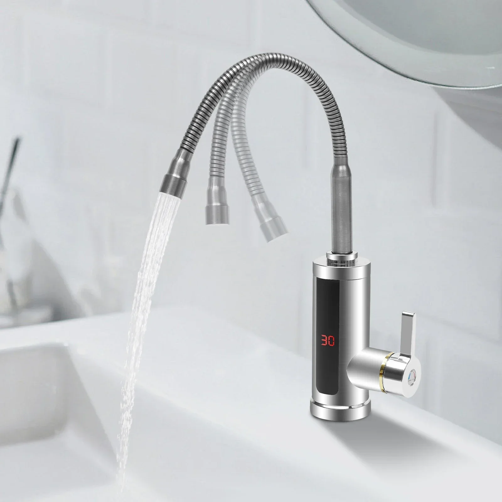 3000W Instant Electric LCD Faucet Instant Tap 360° Fast Heater Heating Hot/Cold Water Supply for Bathroom Kitchen - Image 10