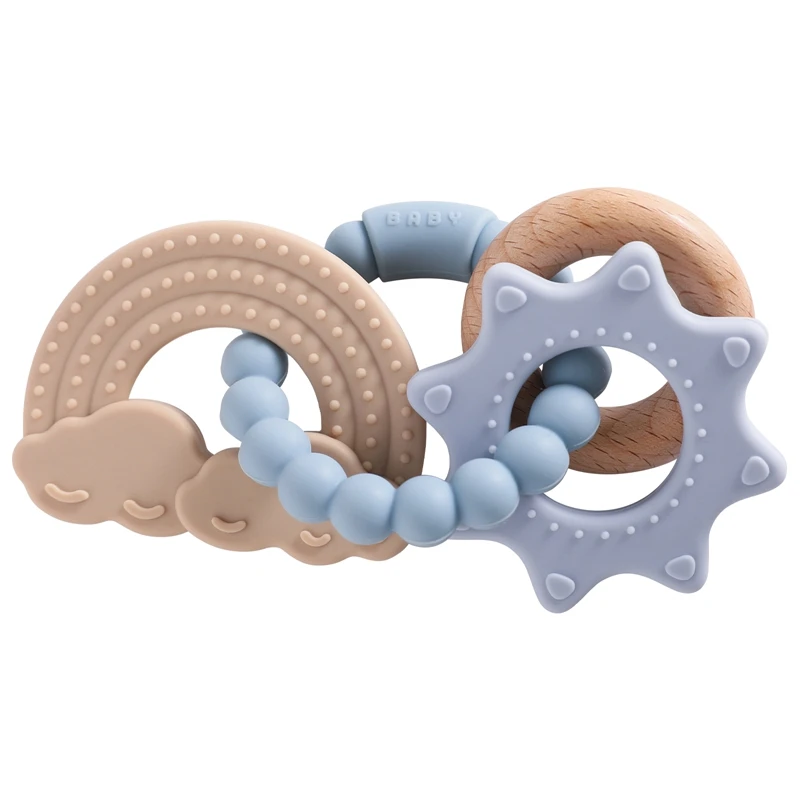 1pc Silicone Teether Food Grade Baby 0-12 Toys Teething Ring Sensory Toys for Toddlers Silicone Animal Soothing Toys Accessories - Image 19