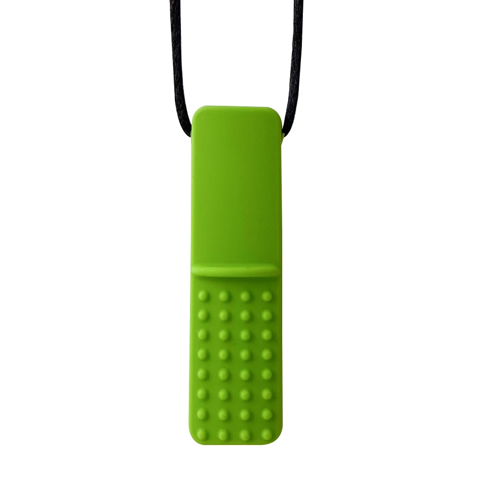 1pcs Silicone Teether Kids Chew Necklace Sensory Chewy Pendant Oral Motor Toys Therapy Tools for Autism ADHD chidren's goods - Image 10