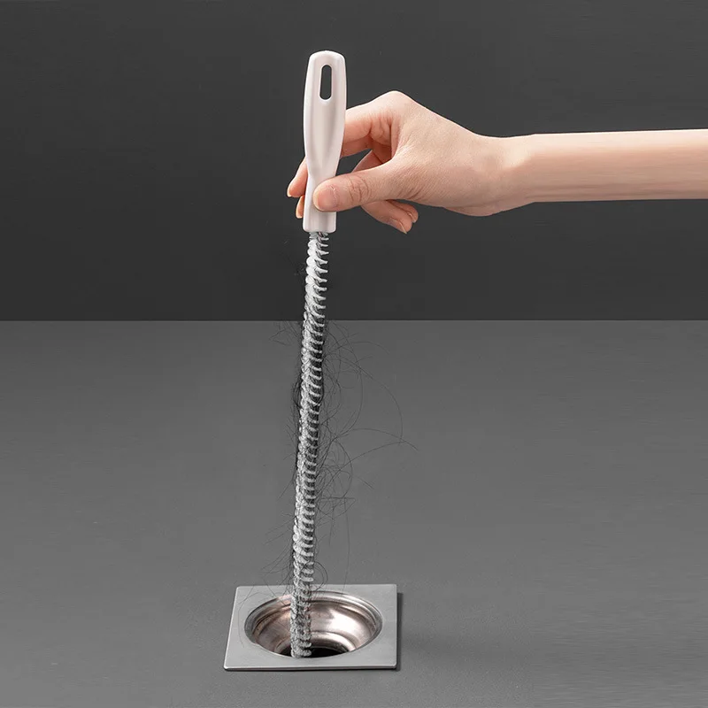 Pipe Dredging Brush Bathroom Hair Sewer Sink Cleaning Brush Drain Cleaner Flexible Cleaner Kitchen Clog Plug Hole Remover Tool - Image 3