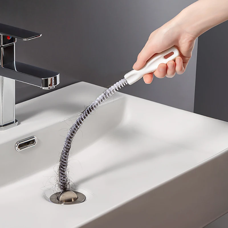 Pipe Dredging Brush Bathroom Hair Sewer Sink Cleaning Brush Drain Cleaner Flexible Cleaner Kitchen Clog Plug Hole Remover Tool - Image 4