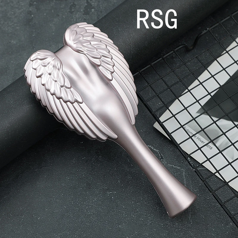 Hair Detangler Brush - Detangling Brush for Thick Hair with Soft Bristles, Angel Wing Design, & Long Handle - Water Resistant - Image 11