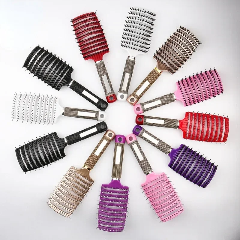 Hairbrush Bristle Nylon Women Wet Curly Detangle Hair Brush Hair Brushes Scalp Massage Comb for Salon Hairdressing Styling Tools - Image 3