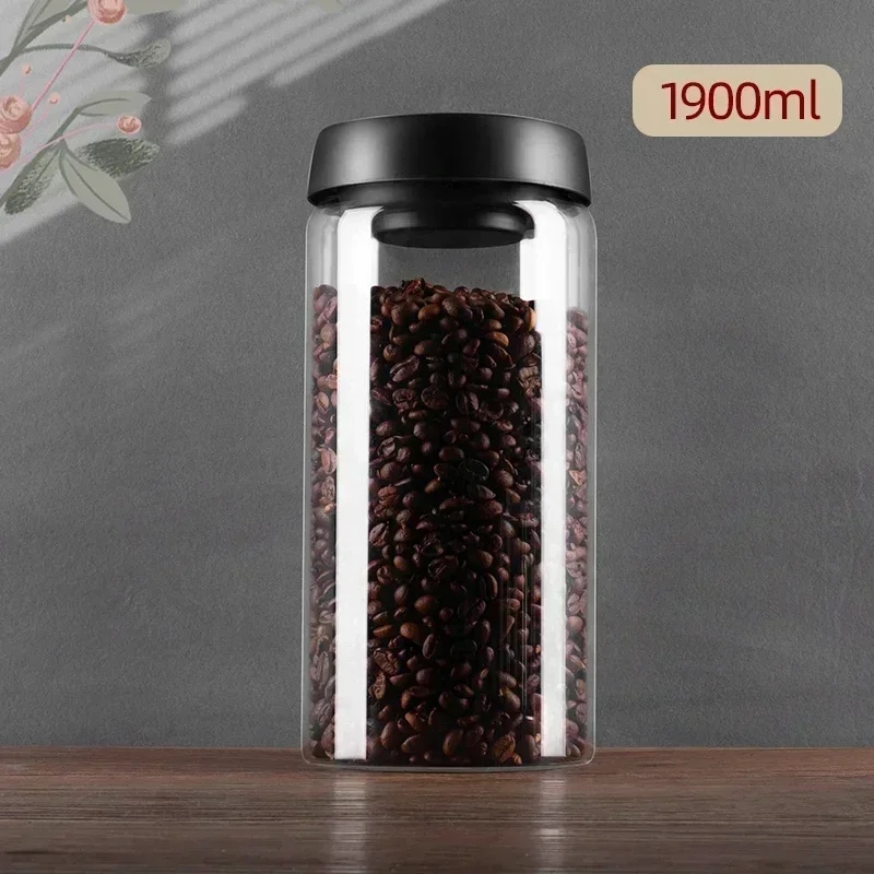 Economic 500ml Vacuum Sealed Jug Coffee Beans Glass Airtight Canister Food Grains Candy Keep Fresh Storage Kitchen Accessories - Image 8
