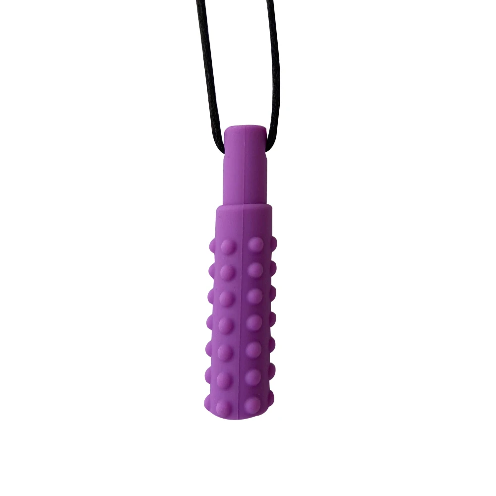 1pcs Silicone Teether Kids Chew Necklace Sensory Chewy Pendant Oral Motor Toys Therapy Tools for Autism ADHD chidren's goods - Image 16