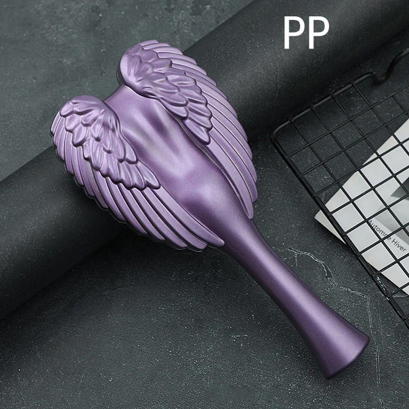 Hair Detangler Brush - Detangling Brush for Thick Hair with Soft Bristles, Angel Wing Design, & Long Handle - Water Resistant - Image 9