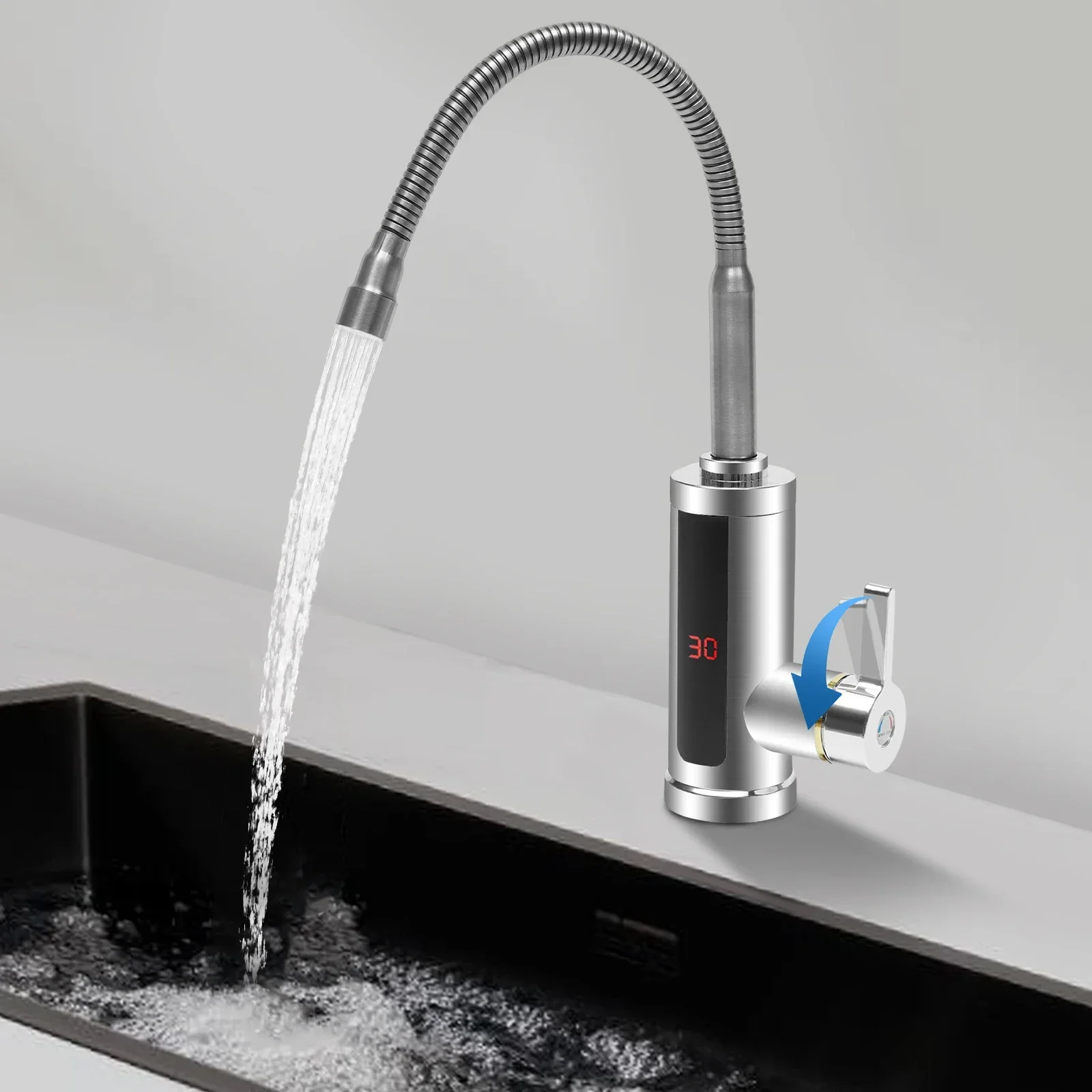 3000W Instant Electric LCD Faucet Instant Tap 360° Fast Heater Heating Hot/Cold Water Supply for Bathroom Kitchen - Image 11