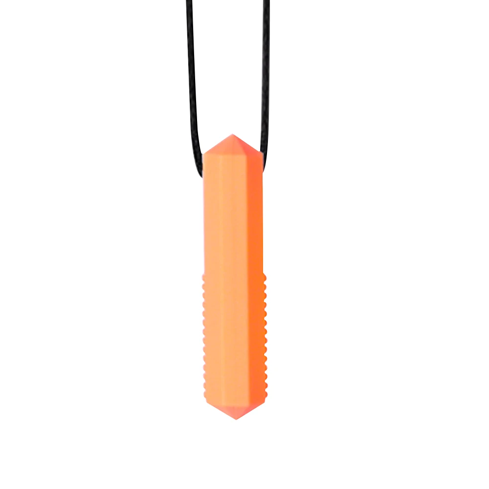 1pcs Silicone Teether Kids Chew Necklace Sensory Chewy Pendant Oral Motor Toys Therapy Tools for Autism ADHD chidren's goods - Image 11